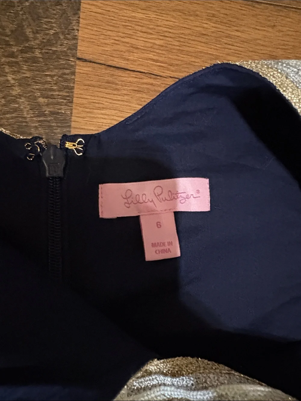 Lilly Pulitzer Valli Navy Blue Embroidered Soutache Shift Dress